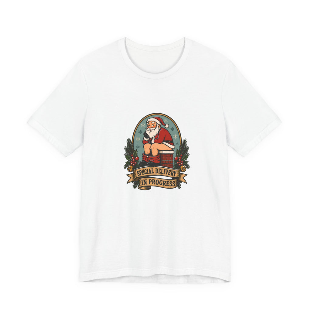 T-shirt drôle Père Noël « Special Delivery in Progress »