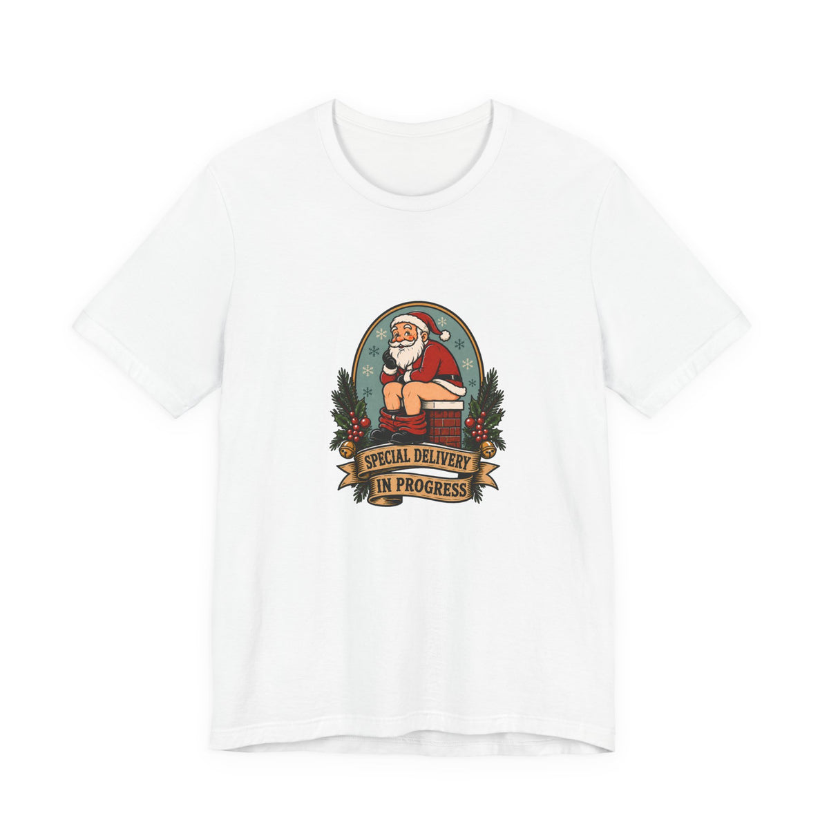 T-shirt drôle Père Noël « Special Delivery in Progress »