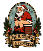 T-shirt drôle Père Noël « Special Delivery in Progress »