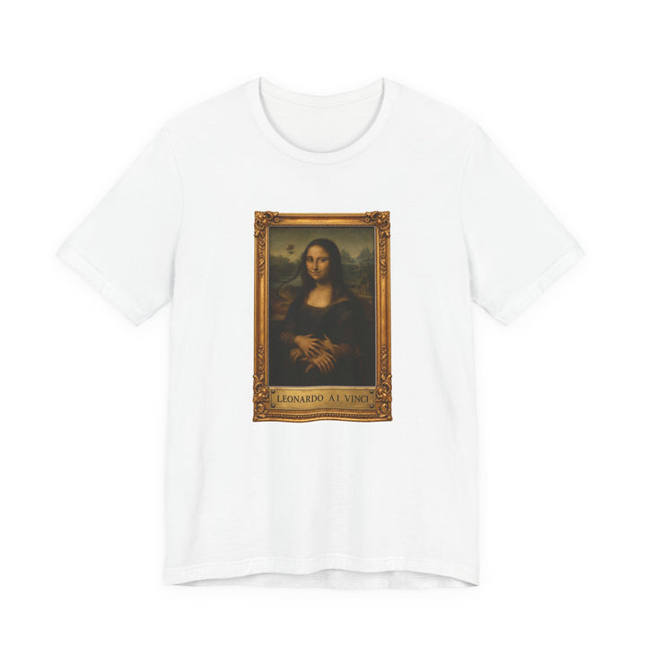 T-shirt Leonardo A.I. Vinci avec détournement de La Joconde - vue principale