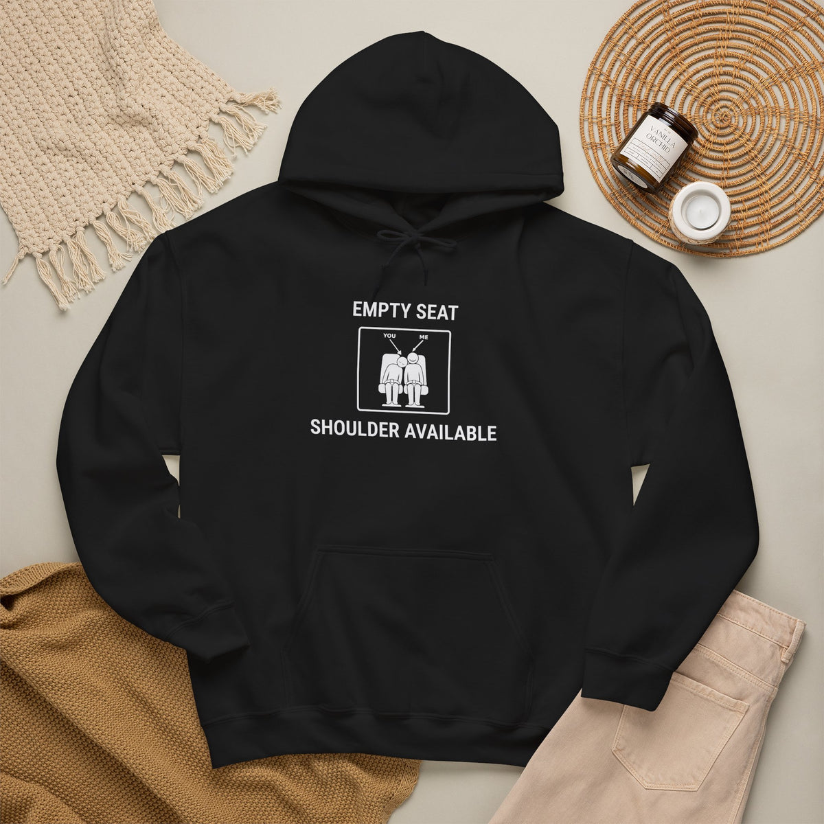 Empty Seat Shoulder Available - Hoodie drôle de voyage